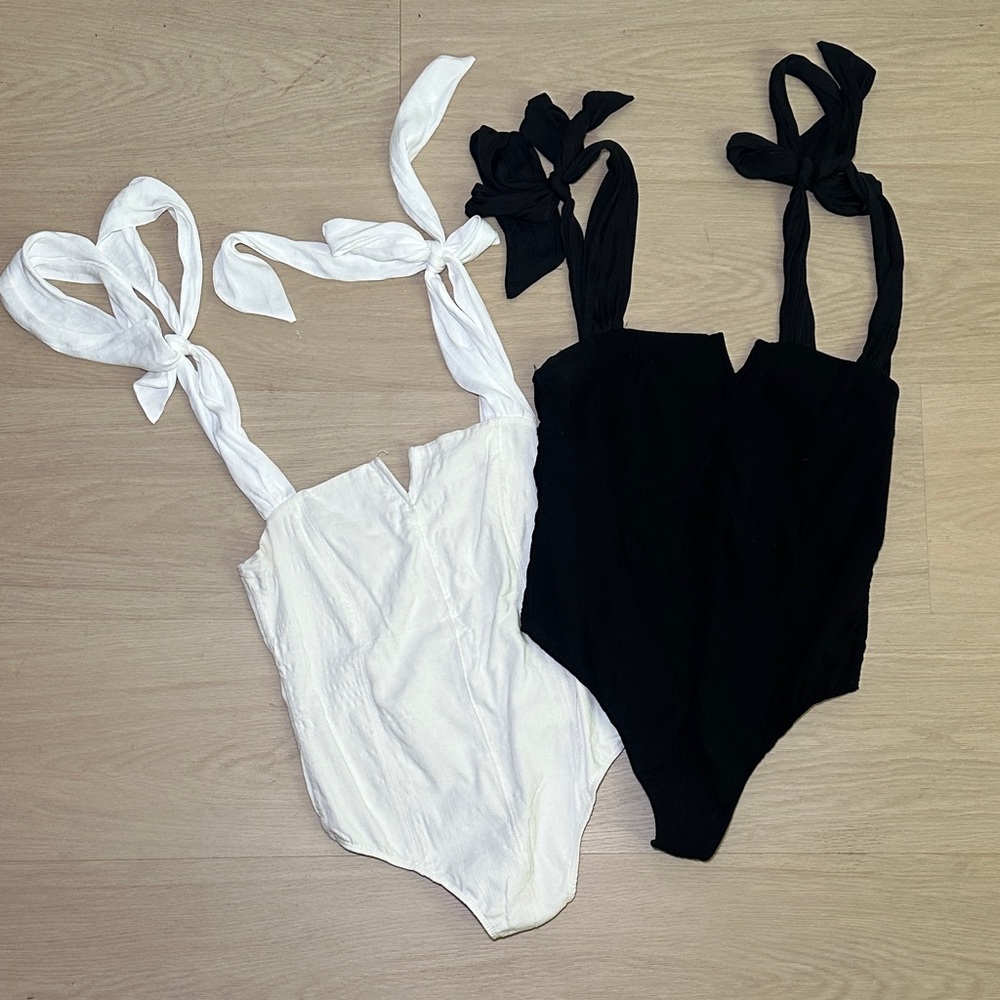 Free People Black & White Bodysuits